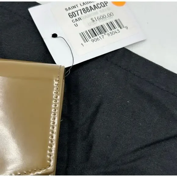 Saint Laurent Ysl Tan Leather Clutch/chain wallet made in Italy - Picture 9 of 11